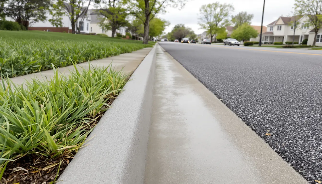 Commercial concrete curb and sidewalk pour, Kansas City